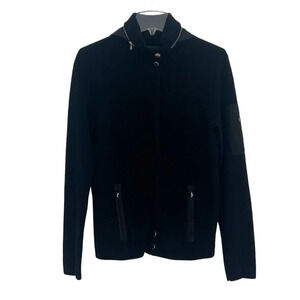Lauren Ralph Lauren Knitted‎ Jacket Size Small Hood Pockets Riding Jacket